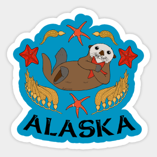 Sea Otter Alaska Sticker